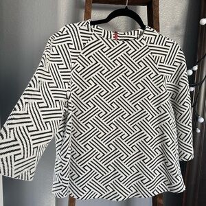 W5 Anthropologie geometric knit top, size large